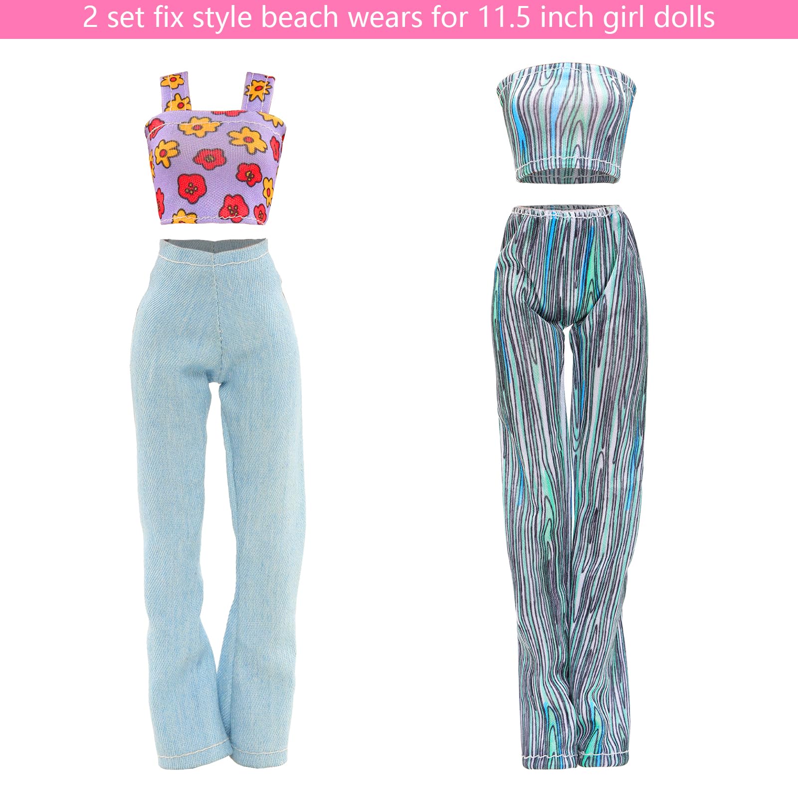 Miunana 17 Pezzi Per 11.5 Pollici 30 CM Bambola: 6 Costumi Da Bagno + 2 Abiti Vestiti + Cappello + 3 PCS Scarpe + 5 Accessori