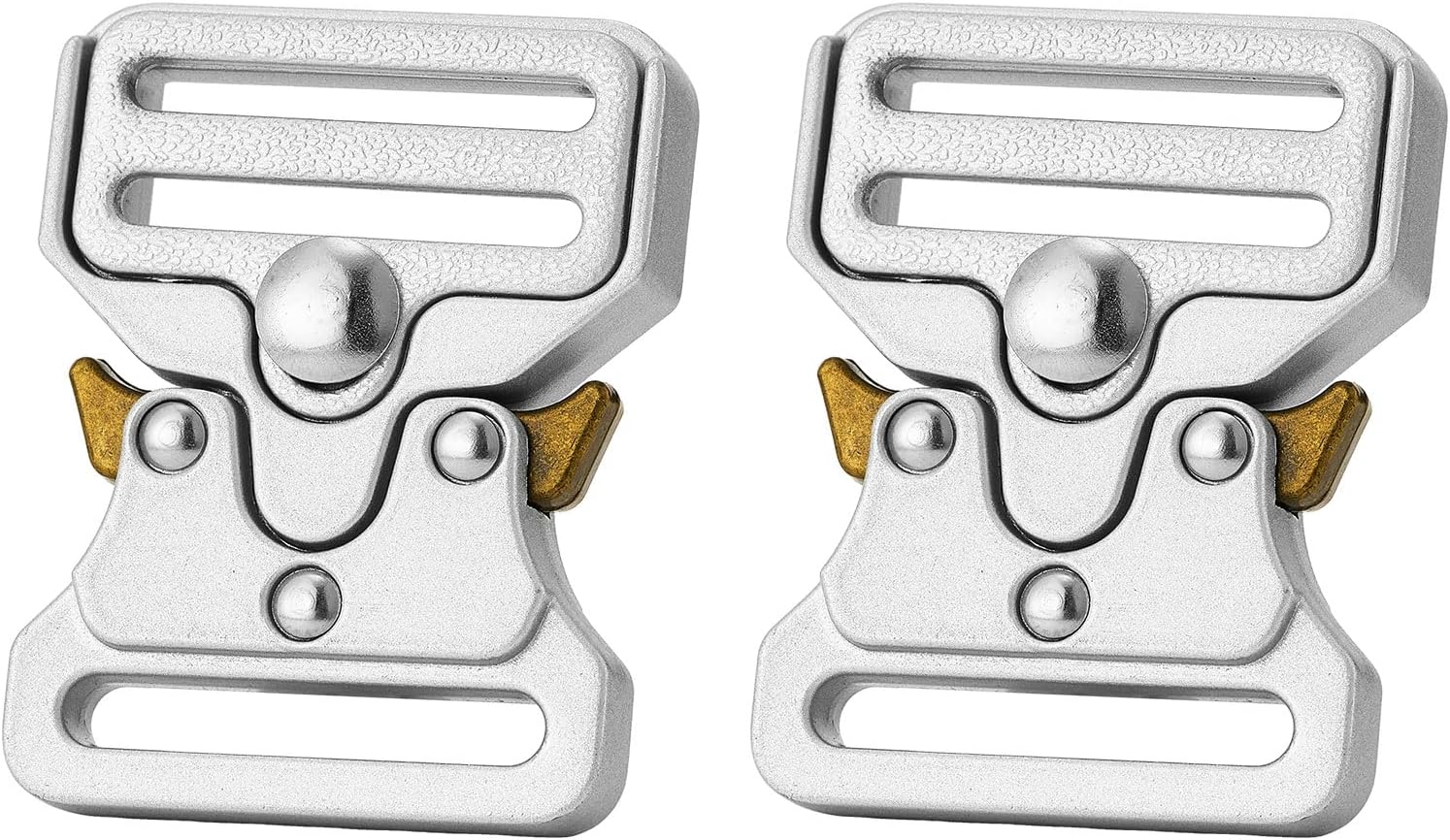 DEVPSISR Tactical Buckle Replacement 2 pack,Metal Buckle Clip for Dog Collar, Keychain, Hunting Belt Bags