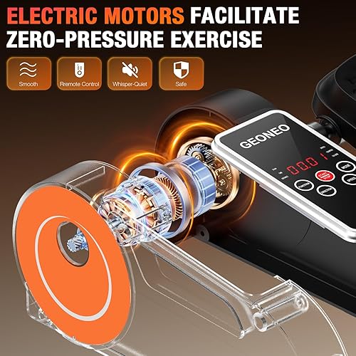 Miniatura 2 de Under Desk Elliptical Machine, Electric Ellipse Leg Exerciser for Senior, Quiet and Compact Electric Seated Pedal Exerciser for Home with Display