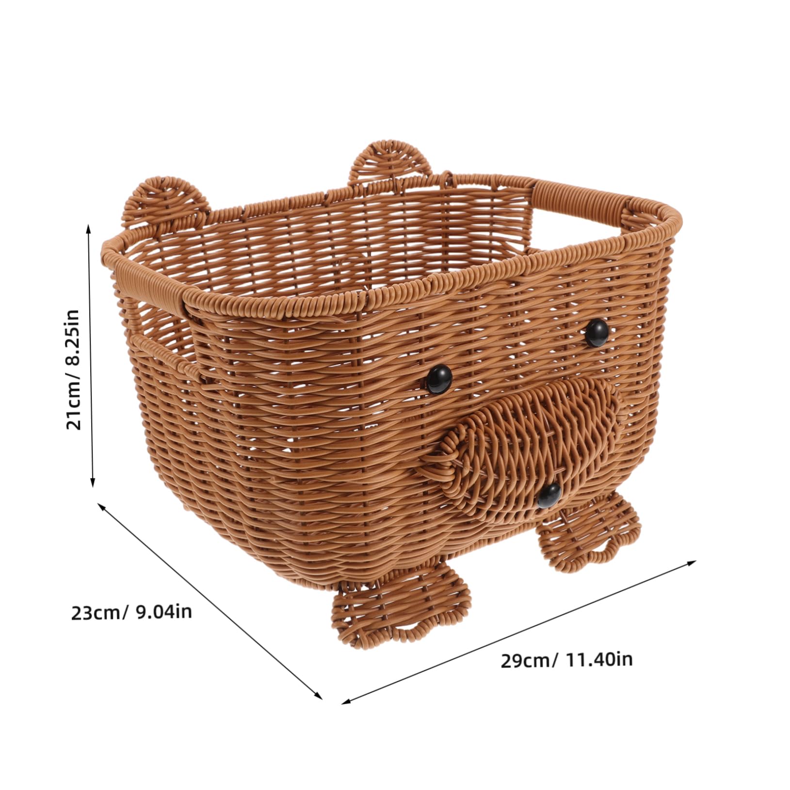 Didiseaon Cestino in Rattan Decorativo per Arredamento Domestico Cesto Portaoggetti Multifunzionale Resistente