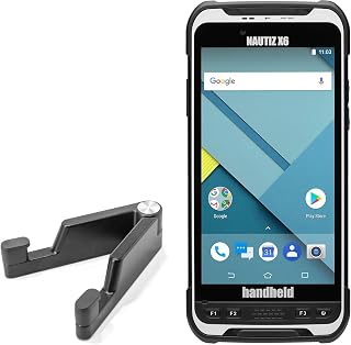 BoxWave Stand and Mount Compatible with Handheld Nautiz X6 - Desktop Aluminum SoloStand, Adjustable Hands-Free Portable with Rubber Feet - Jet Black