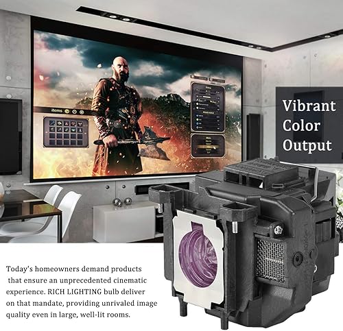 Miniatura 5 de Elplp67 Relplacemnet - Bombilla para proyector Epson EX3210 EX3212 EX5210 EX6210 EX7210 PowerLite Home Cinema 500 750d 707 710HD 750HD VS220 S12 W12