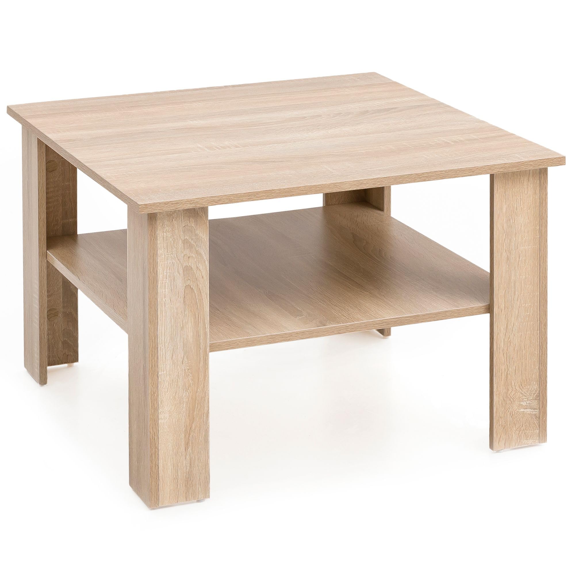 FineBuy Mesa de Centro Mesa de Madera de diseño 60x42x60 cm de Madera con Estante | Mesa de Centro Mesa de Centro | Sofá de Mesa | Mesa de Centro con Espacio de Almacenamiento | Mesa Sala de Estar