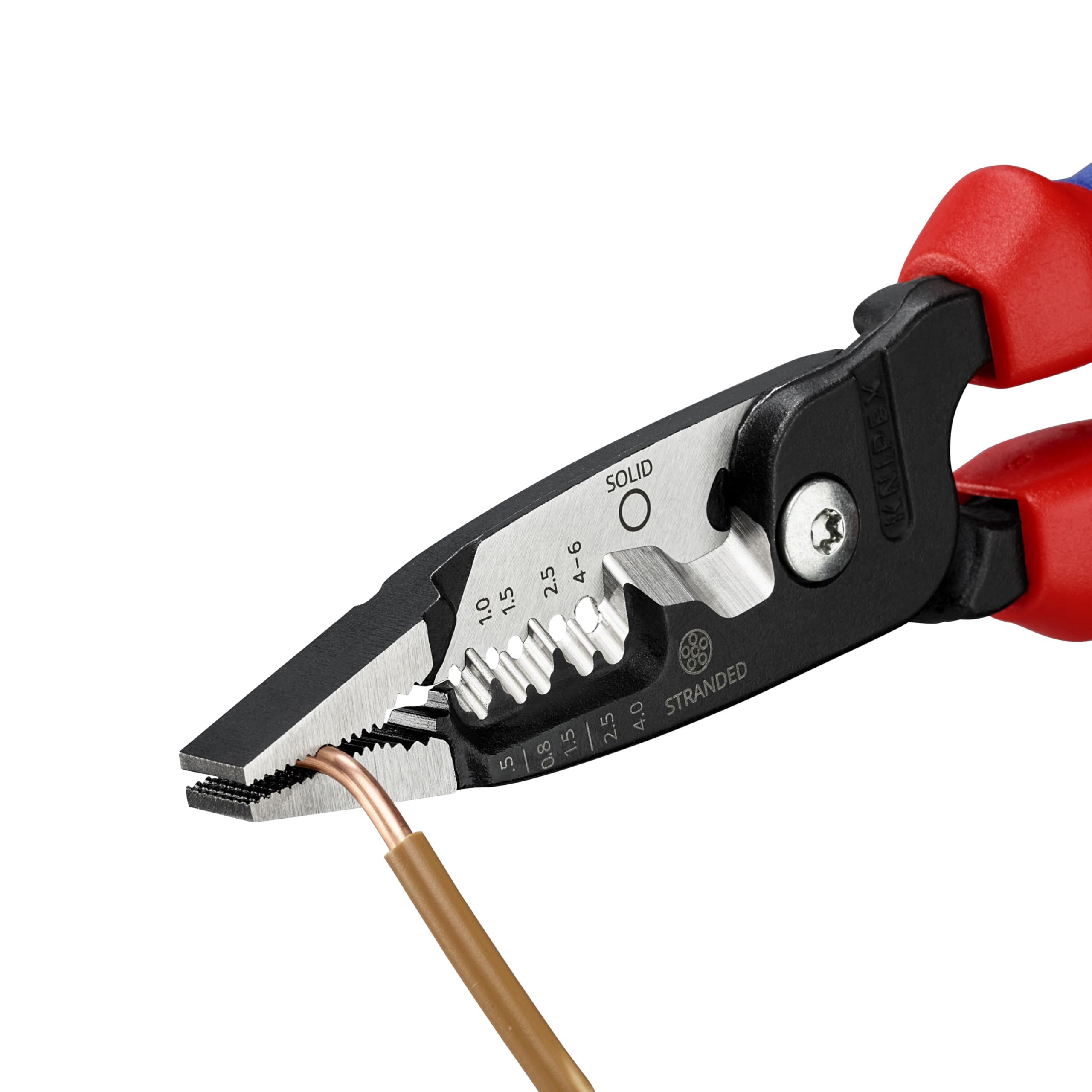 KNIPEX Pinza multifunzione per elettricisti modello metrico con impugnature multicomponente 200 mm, 13 72 200 ME