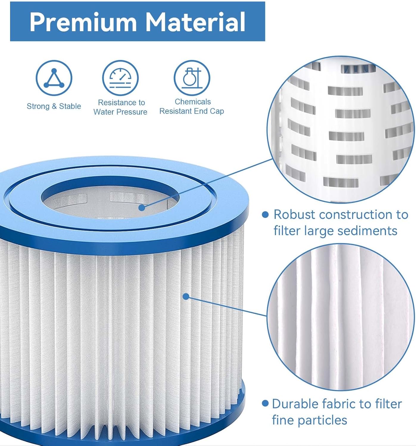 JDNRXO タイプVI ホットタブフィルターカートリッジ 6個パック