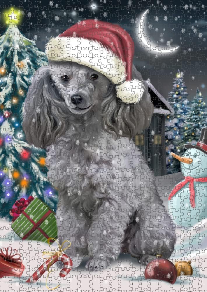 Have a Holly Jolly Christmas Poodles Dog Jigsaw Puzzle for Adults - Animal Printed Interlocking Puzzle Game Artwork - Gift for Dog Lover's -1000 Pcs 29.5"x19.7", PZLE58999