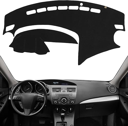 KEYOOG Cubierta del Tablero Alfombrilla del Tablero Apta para Ma-zda 3 2013-2010 (para Conducción con Volante a la Izquierda), Alfombrilla del