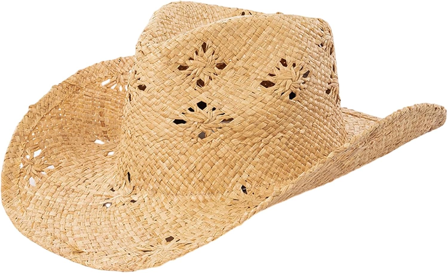 Raffia Straw Hat for Sun Protections, Breathable Wide Brims Natural Raffia Sun Protective Adjustable Straw