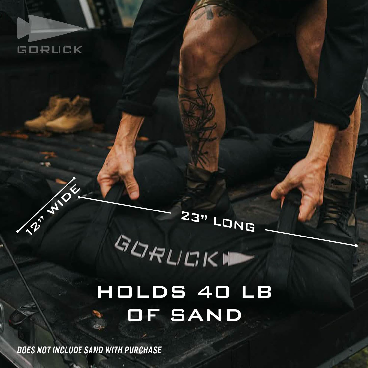 GORUCK Fitness Simple Sandbag – Strength Training Equipment for Body Workout, Endurance, Weightlifting & Yoga - for Home, Gym, and Outdoor Use 40LB