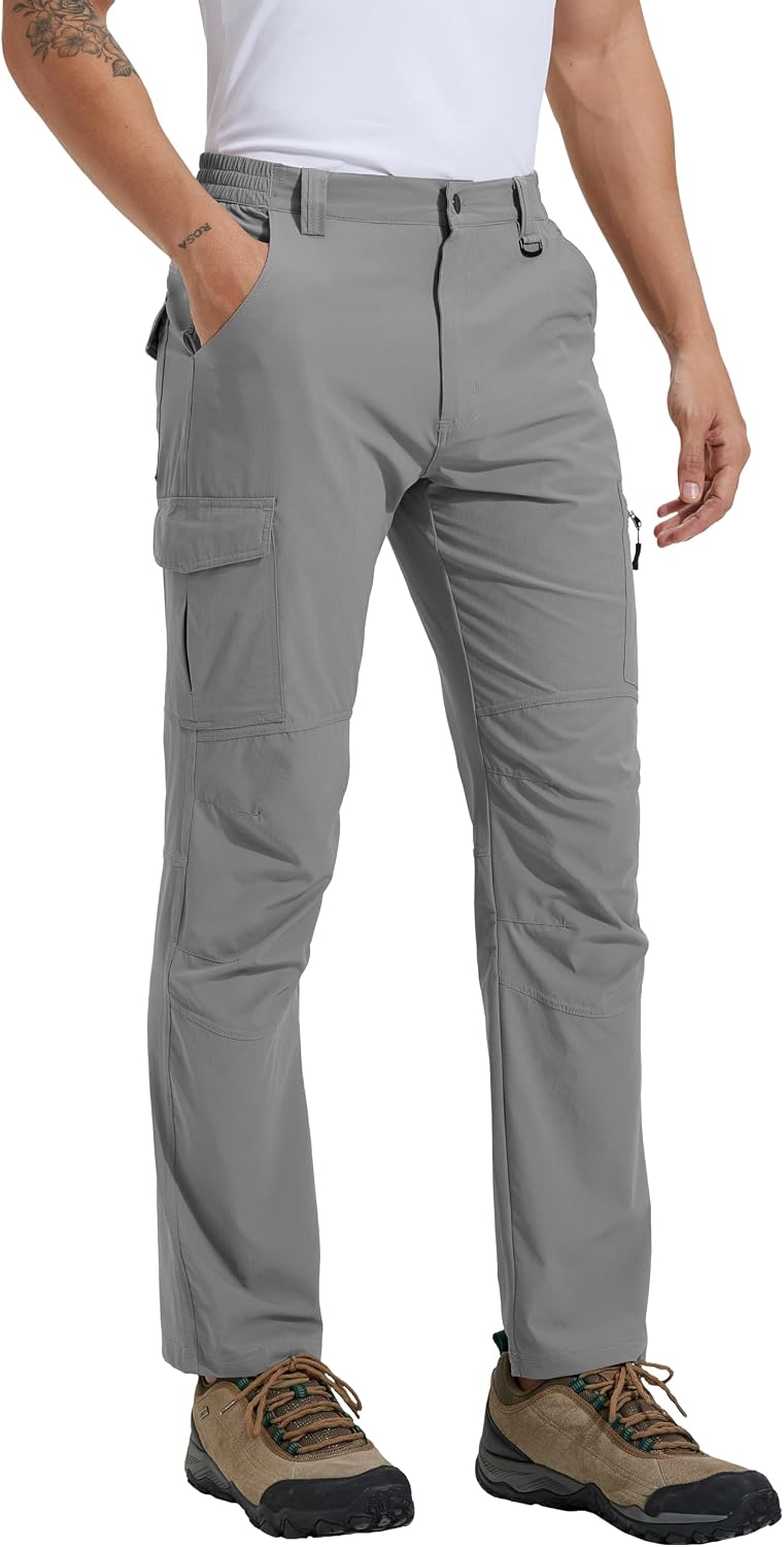 Men's Hiking Pants Lightweight Quick Dry Water Resistant Fishing Travel Climbing Outdoor Stretch Cargo Work Pants