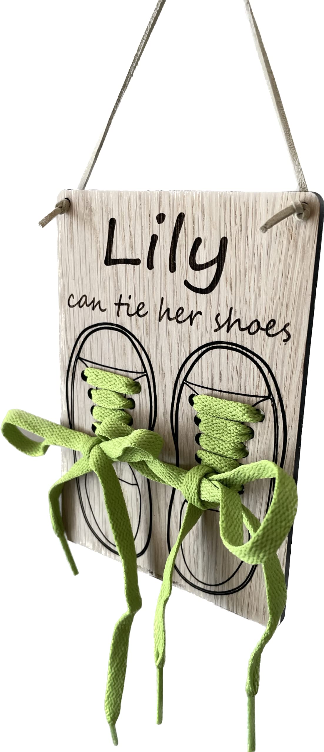 Shoe lace learning practice. Personalised gift to help little ones tie shoe laces. Learning to tie shoes/shoelace. Busy box board