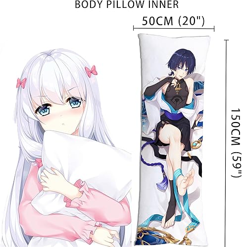 Miniatura 4 de MUAMCZFDC Wanderer Anime Dakimakura - Funda de almohada corporal corta de felpa para abrazar, funda de almohada de 59 x 20 pulgadas, funda de