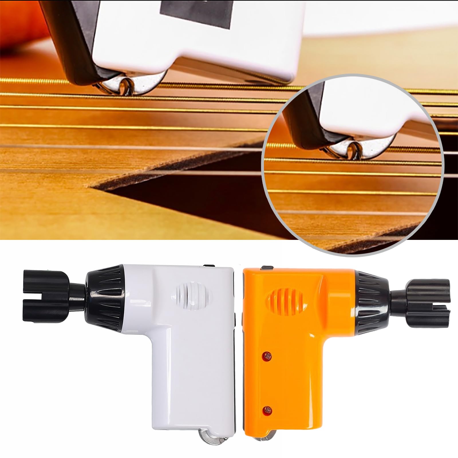 Automatischer Gitarrensaitenkurbel, wiederaufladbar, Ersatz-Saitenschneider, Saitenwerkzeug