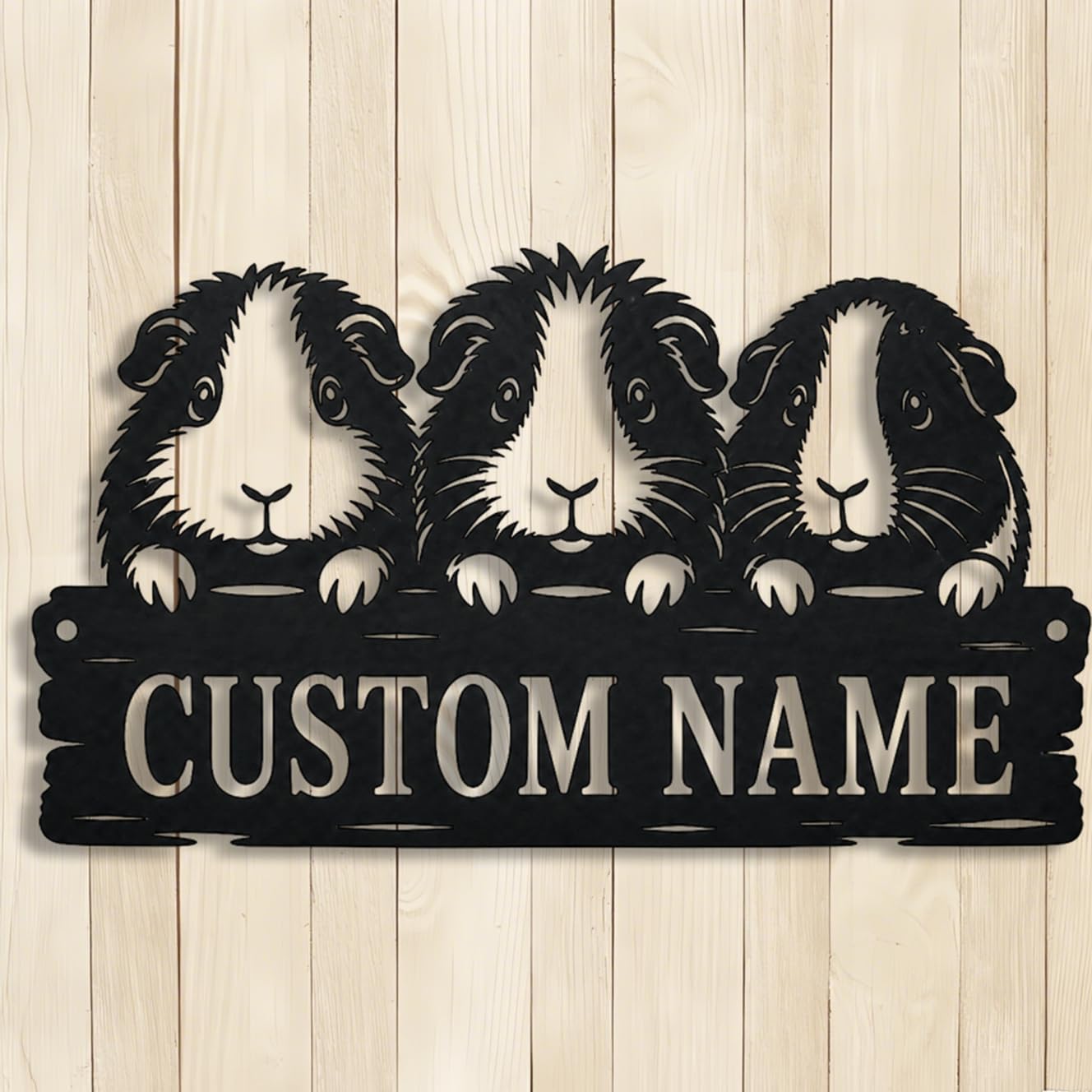 Custom Pet Outdoor Address Sign with Guinea Pig,Personalized Guinea Pig Metal House Number Sign,welcome Sign,Address Metal Plaque,Hoousewarming Gift guinea pig