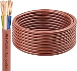 Thermostat Wire 18/8 Gauge 8 Conductor - 30ft, Multi-Conductor Bare Copper Cable, Durable PVC Jacket, Low-Resistance Wiring for HVAC Systems, Thermostats, and Low Voltage Applications