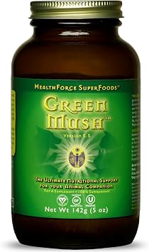 HealthForce SuperFoods Green Mush - 5 oz Powder - Superfood Blend for Animals - Digestion Support - Certified Vegan, Kosher, Gluten Free