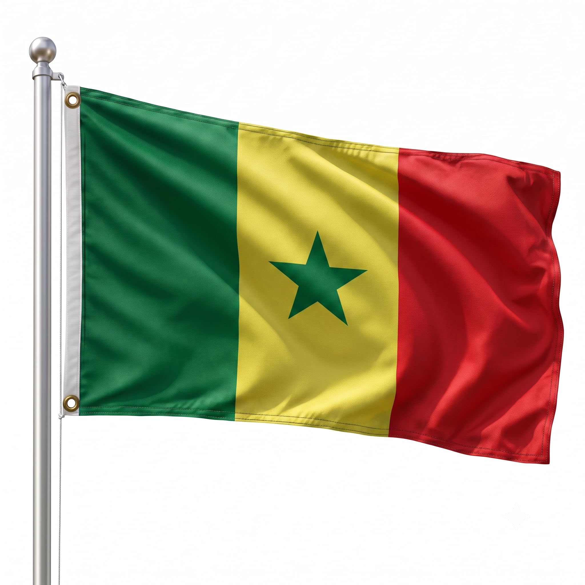 Amazon.com : DMSE Senegal National Flag, 3ft x 5ft - Fade