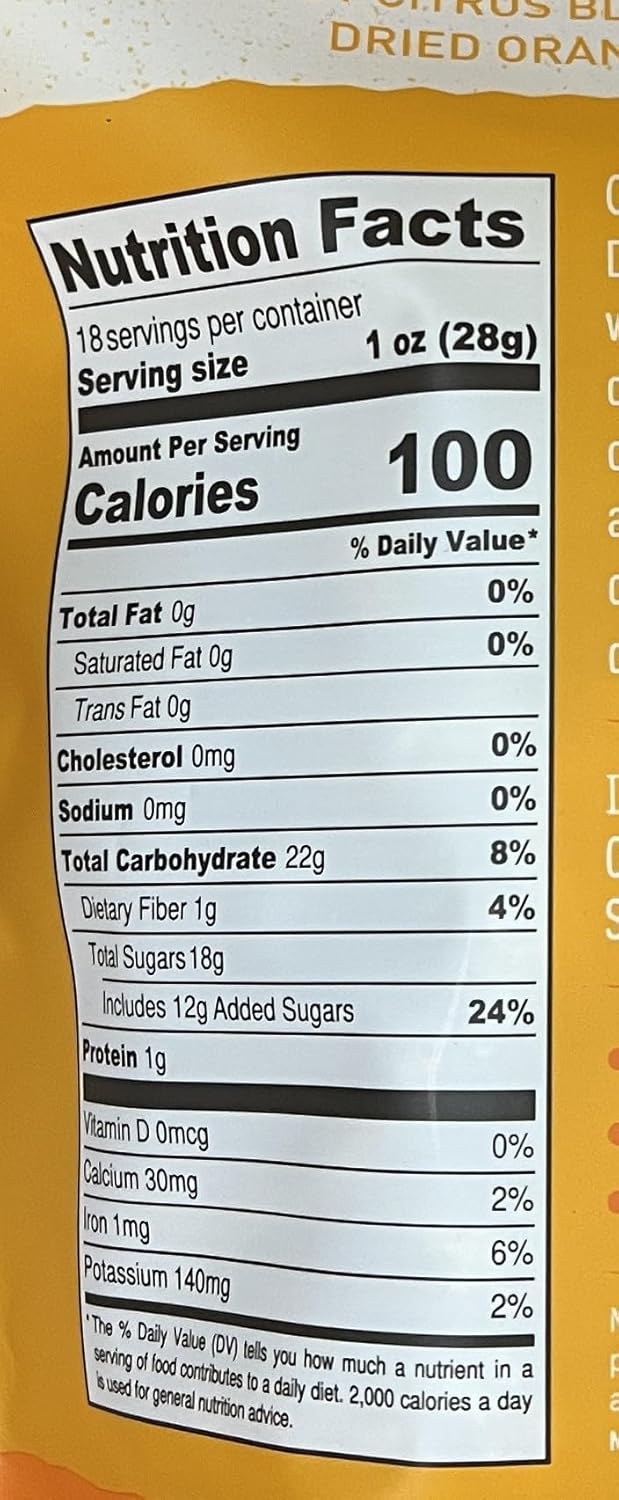 Nutty & Fruity Dried Tangerine Wedges Soft & Juicy Gluten Free Made with Real Fruit 18 OZ PACK OF 1 - Image 3