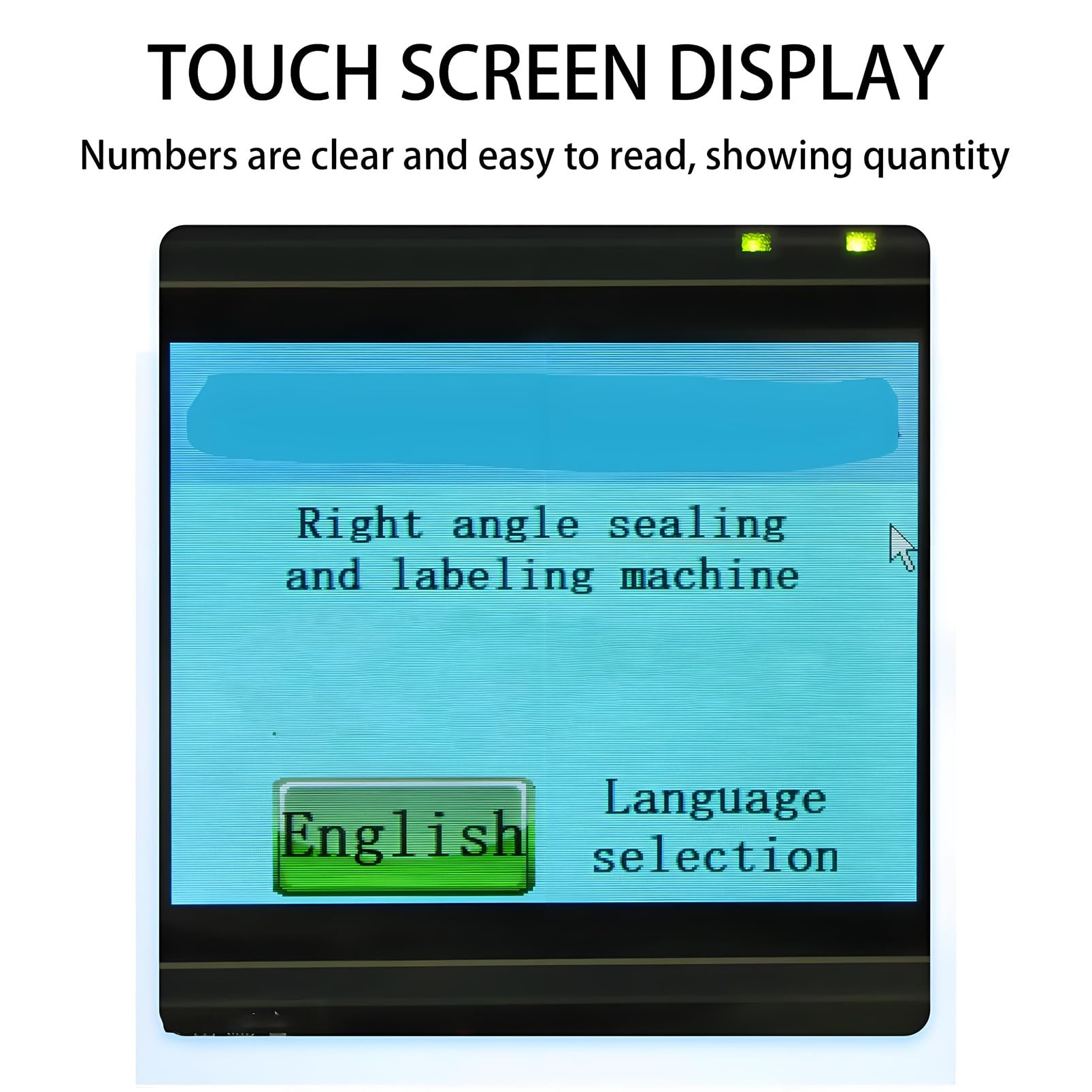 Etiquetadora automática de ángulo recto con pantalla táctil, función de etiqueta despegable, ajuste de velocidad/longitud, etiquetado eficiente de esquinas, ideal para uso industrial