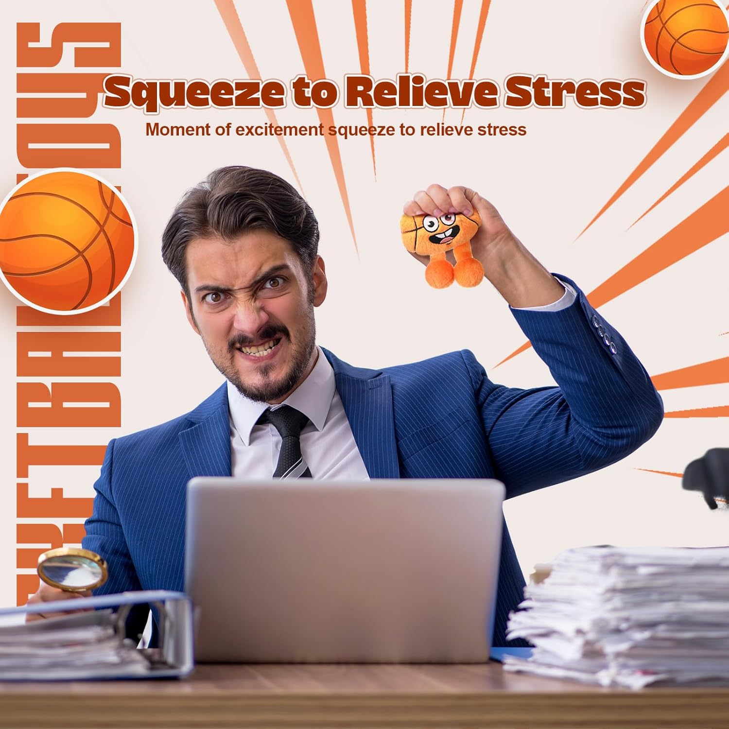 Arrowbash 3 Pieces Basketball Sports Plush Fluffy Stuffed Toys Basketball Stuff Throw Pillows Gifts Soft Sports Balls for Bedroom Seasonal Decoration Party Favor