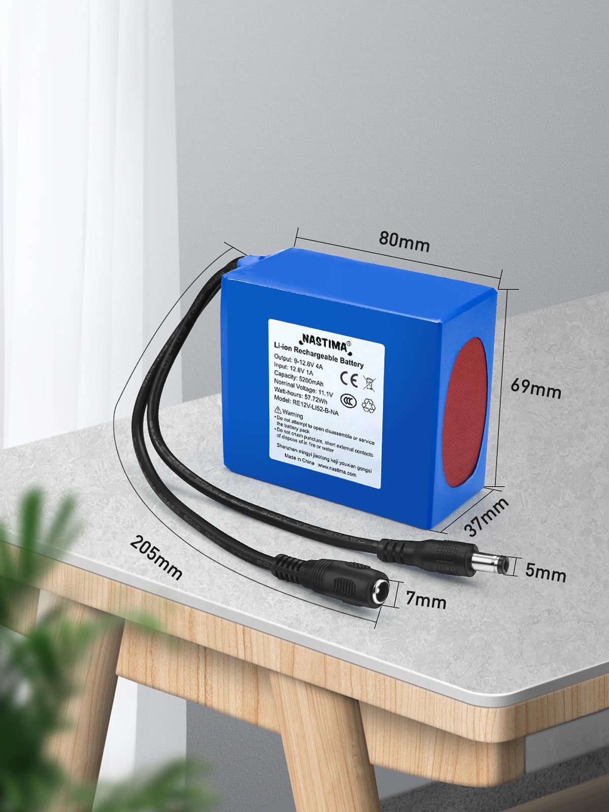NASTIMA DC12V akumulator litowo-jonowy 5200mAh do bezprzewodowych urządzeń