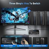 Vista 7 de USB 3.0 KVM Switch HDMI 4 Computer 1 Monitor 4K 60Hz SPDIF L/R Extractor- USB Switch for Keyboard Mouse Printer Mac Windows 4 Port HDMI Switch 4x1
