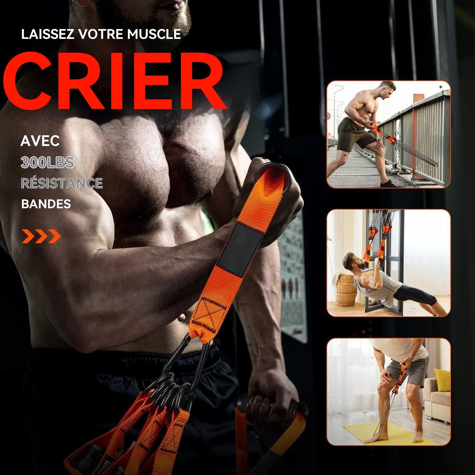 Band Per Esercizi Attrezzo Fitness Resistente | Attrezzatura con Fasce Robusta e Portatile per Stretching, per Palestra, Casa e All'aperto, per Allenamento della e Pilates