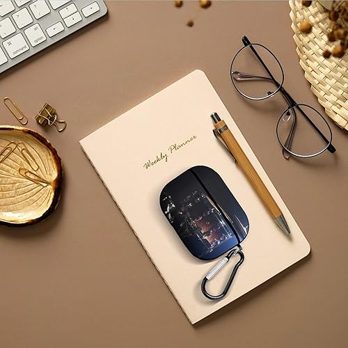 Miniatura 7 de Estuche con estampado de percusión para Airpods Pro (21 generación) con llavero, funda protectora completa a prueba de golpes, funda rígida de