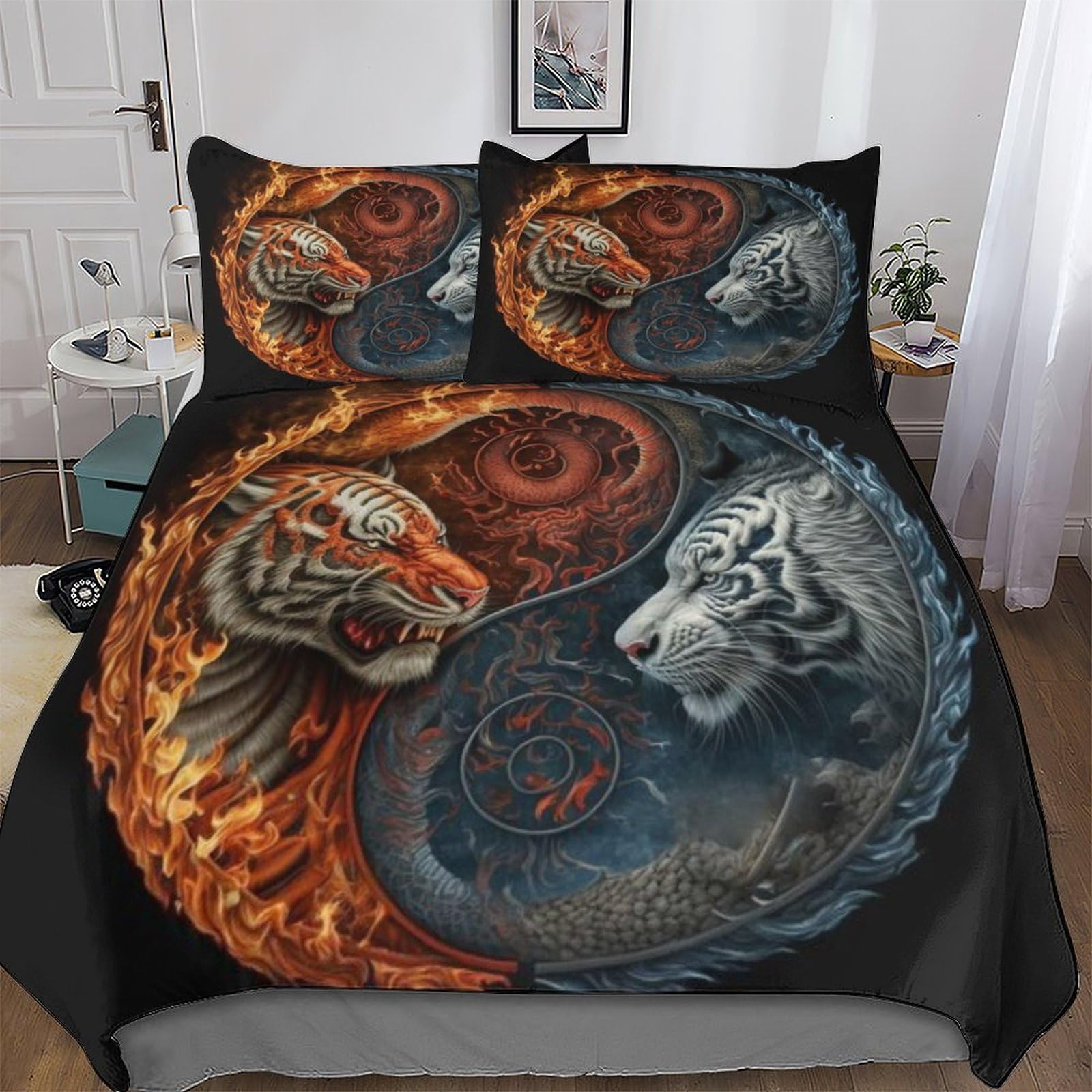 Parure de lit tigre king size pour transformer votre chambre en un cocon sauvage de 220x240cm