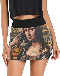 Mona Lisa Running Skirt, Ladies Golf Skorts with Pockets，Womens Plus Size Skorts Skirts
