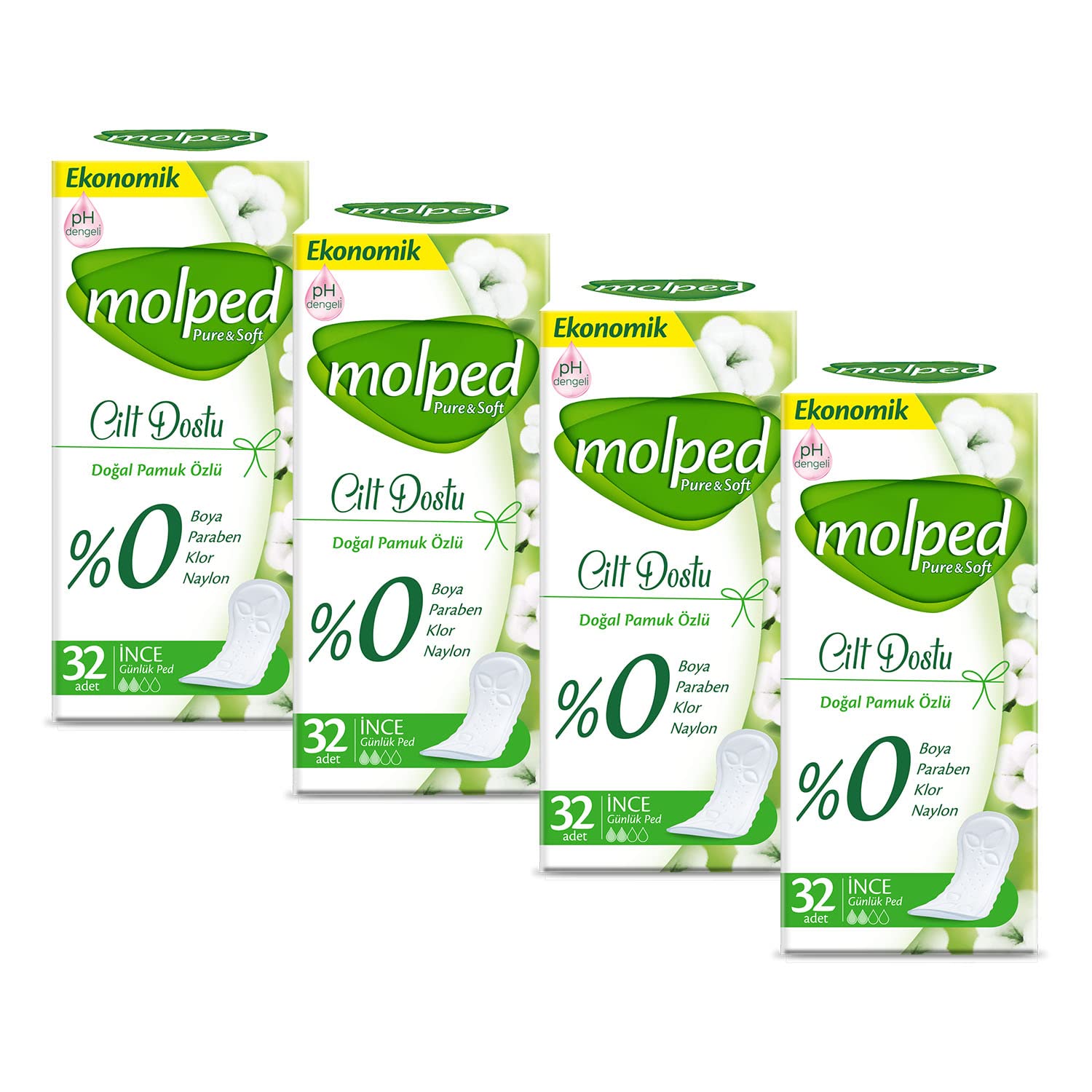 Molped Pure&Soft Günlük Pedi 128 Adet