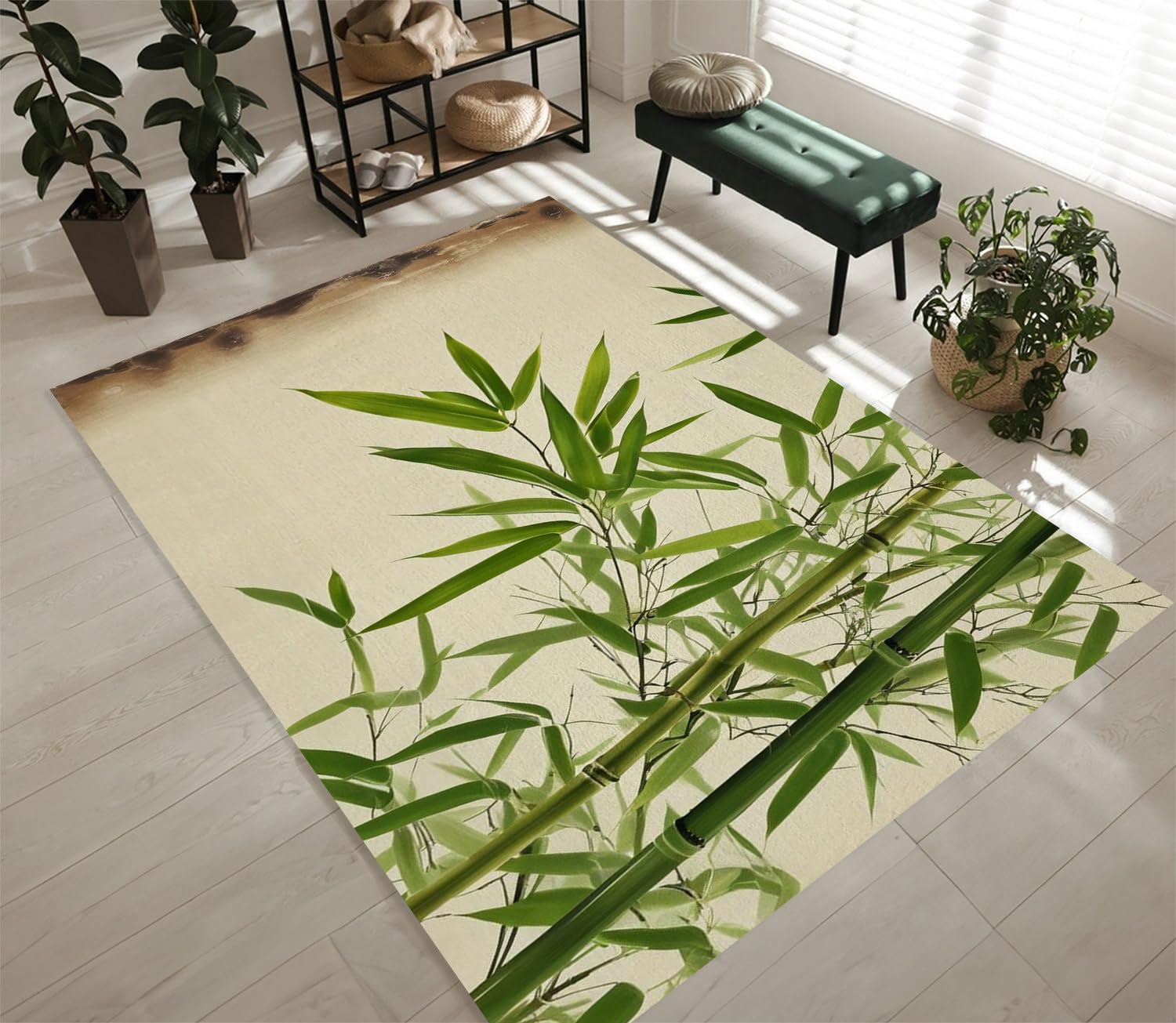 Tapis de couloir bambou 80x150cm lavable tapis japonais salon et cuisine