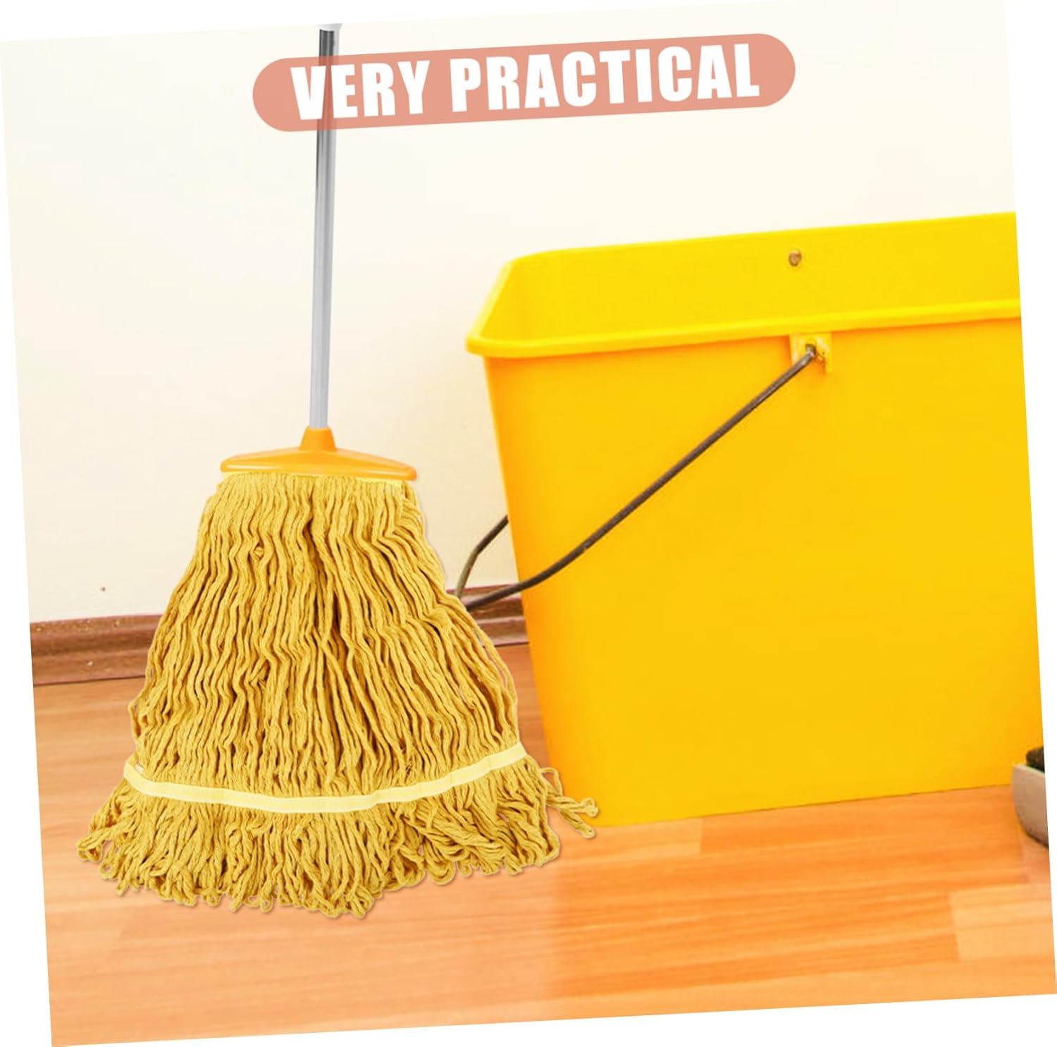 2pcs Heavy Duty Washable Mop Head Replacement for Industrial Cleaning Easy to Install and Compatible with Standard Mops for Home and Commercial Use