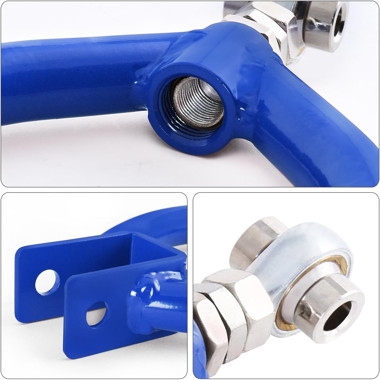 AJP Distributors Rear Upper Suspension Adjustable Pillowball Control Arms Camber Kit Blue Compatible/Replacement For 240SX S13 / 300ZX Z32 Fairlady Z 1989 1990 1991 1992 1993 1994 89 90 91 92 93 94
