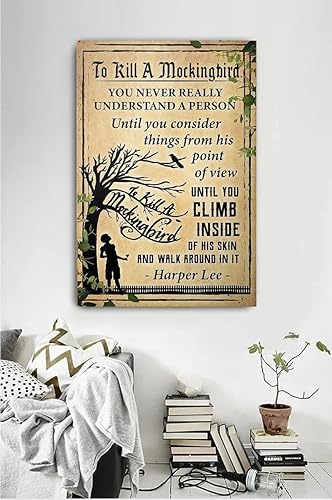 Miniatura 2 de Cusde Letrero de metal con texto en inglés To Kill A Mockingbir (To Kill A Mockingbir) de metal con texto en inglés To Kill A Mockingbir (To Kill A