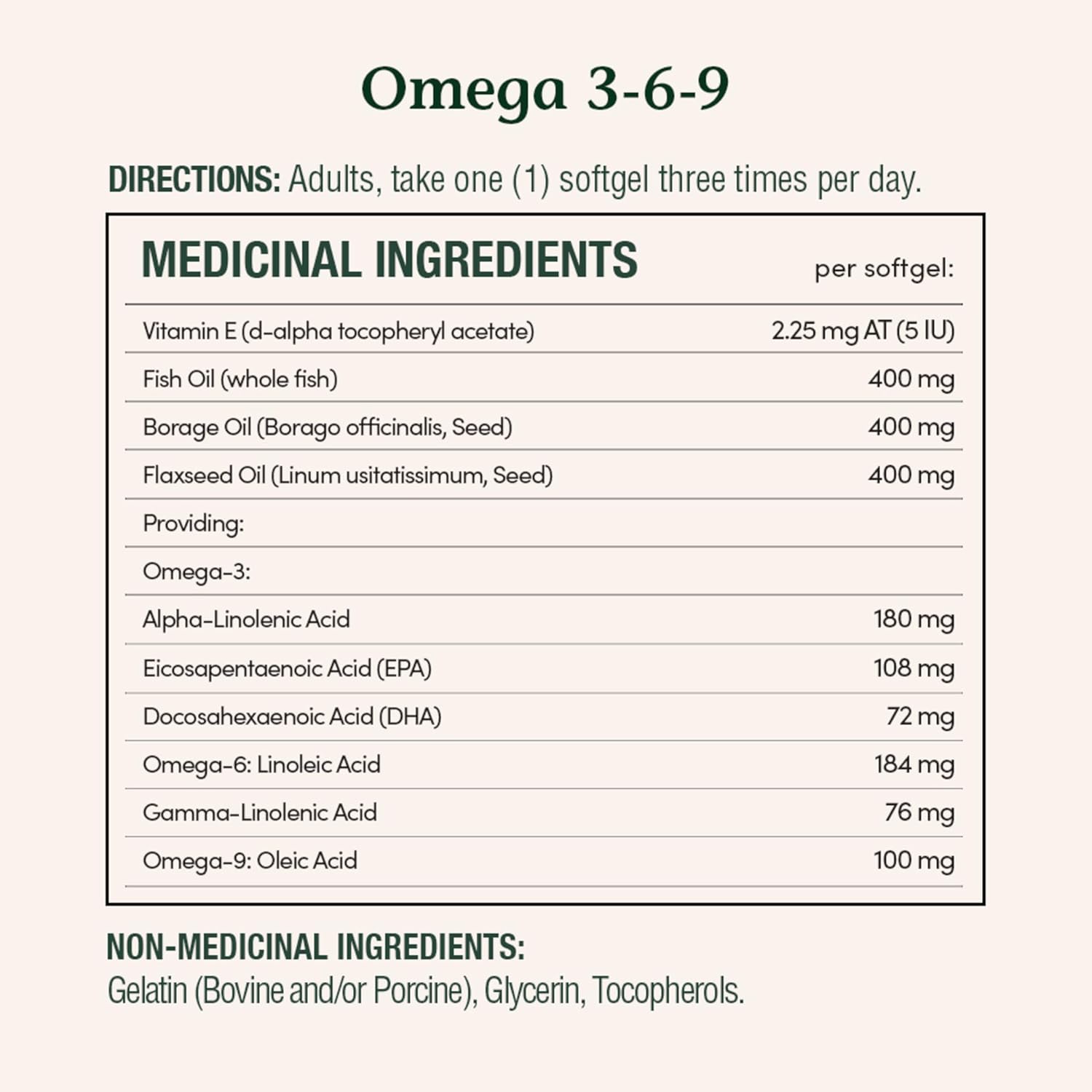 Nature's Bounty Omega-3-6-9 1200mg 200 count