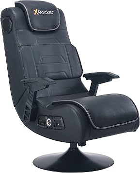 كرسي مكتب ألعاب الكمبيوتر X Rocker PC، صوت مدمج، أساسيات السكن الجامعي للرجال والفتيات، غرفة نوم، أساسيات غرفة النوم، قابل للطي، هدايا للاعبين