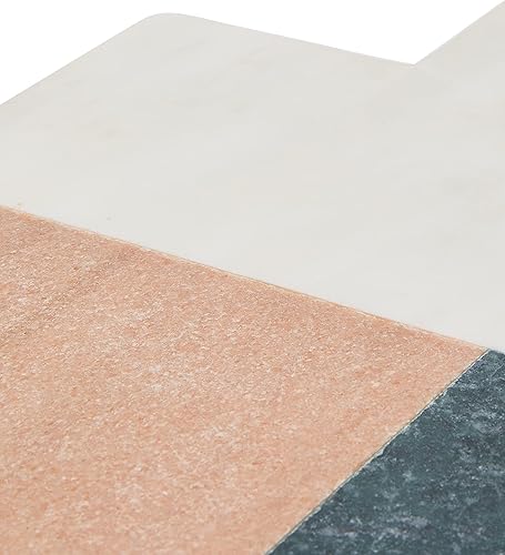 Miniatura 5 de Lexi Home Marble Collection - Tabla cuadrada para charcutería de mármol multicolor (11.5 x 9 pulgadas)