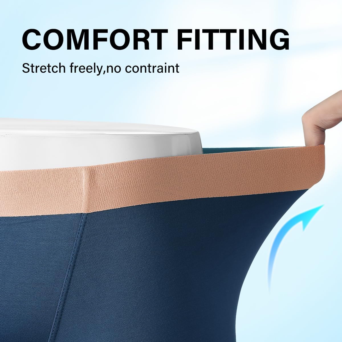 Arjen Kroos Men's 4 Pack Ultra Soft Modal Trunks Underwear Breathable Seamless Underpants - Image 7