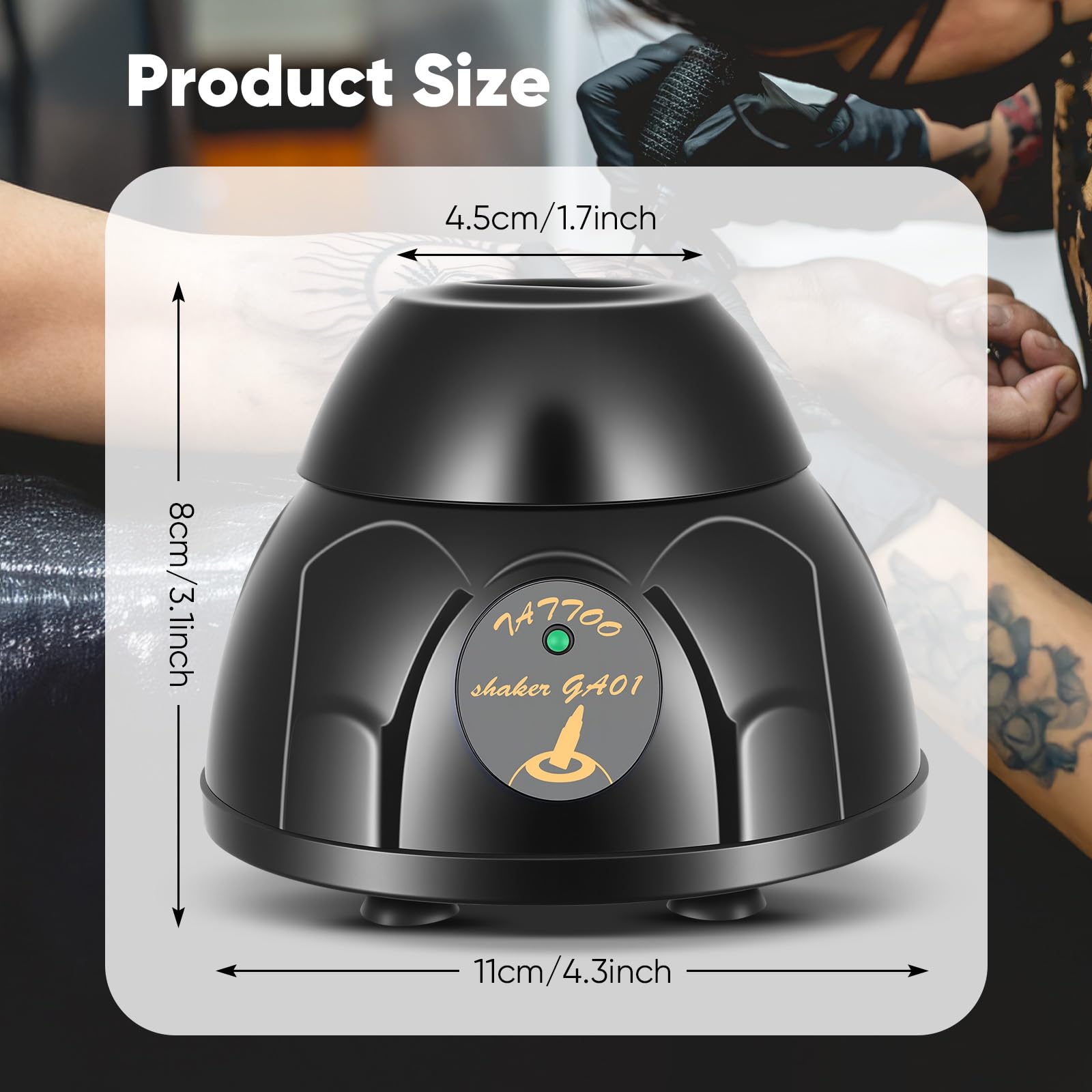 Vortex Mixer Mini 5200 U/min, Elektrischer Pigment Shaker mit Touch-Funktion, Lab Vortex Mischer für Farben Schüttler, Nagellack, Tattoo Tinte, Wimpernkleber, Farbschüttler für Reagenzgläser