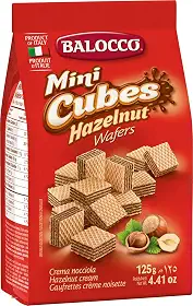 Balocco Wafer Mini Cubos De Avela Balocco 125G