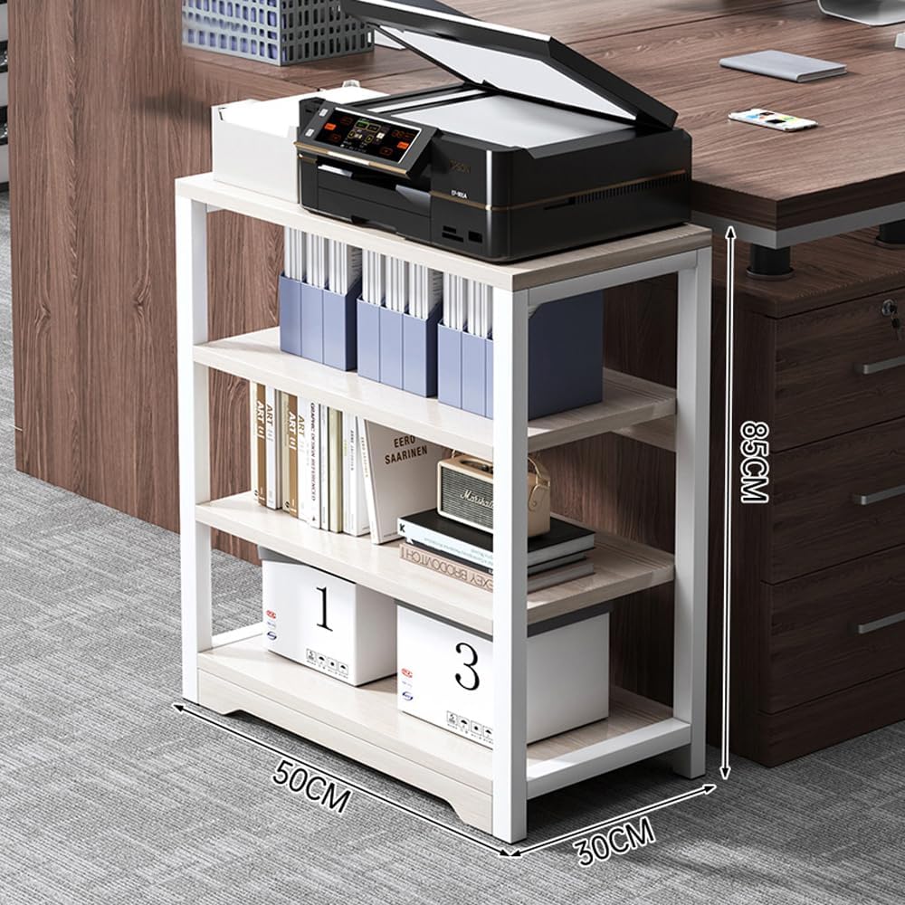 ZJLZ Treasure サイドワゴン デスク下 収納 パソコンラック パソコンワゴン キャスター付き 棚板高さ調節可能 デスクサ