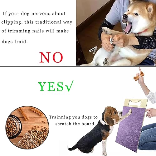 Miniatura 5 de Tabla para rascar uñas de perro, lima de doble cara para patas de perros, almohadilla de arena de dos caras, 15.7 x 8.8 pulgadas, divertido cuidado
