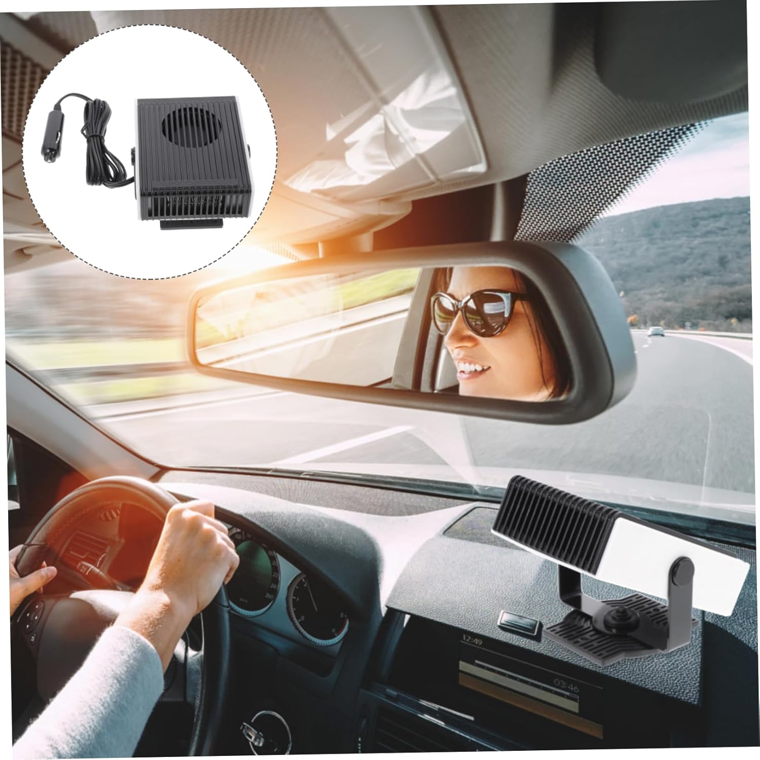 12v Car Heater Defroster Auto Warmer Windshield De-icer Snow Remover Safe Driving Cleaner