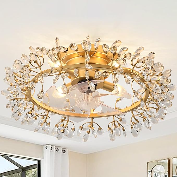 Ventilador de Techo 23 Pulgadas con Luz y Control Remoto, 6