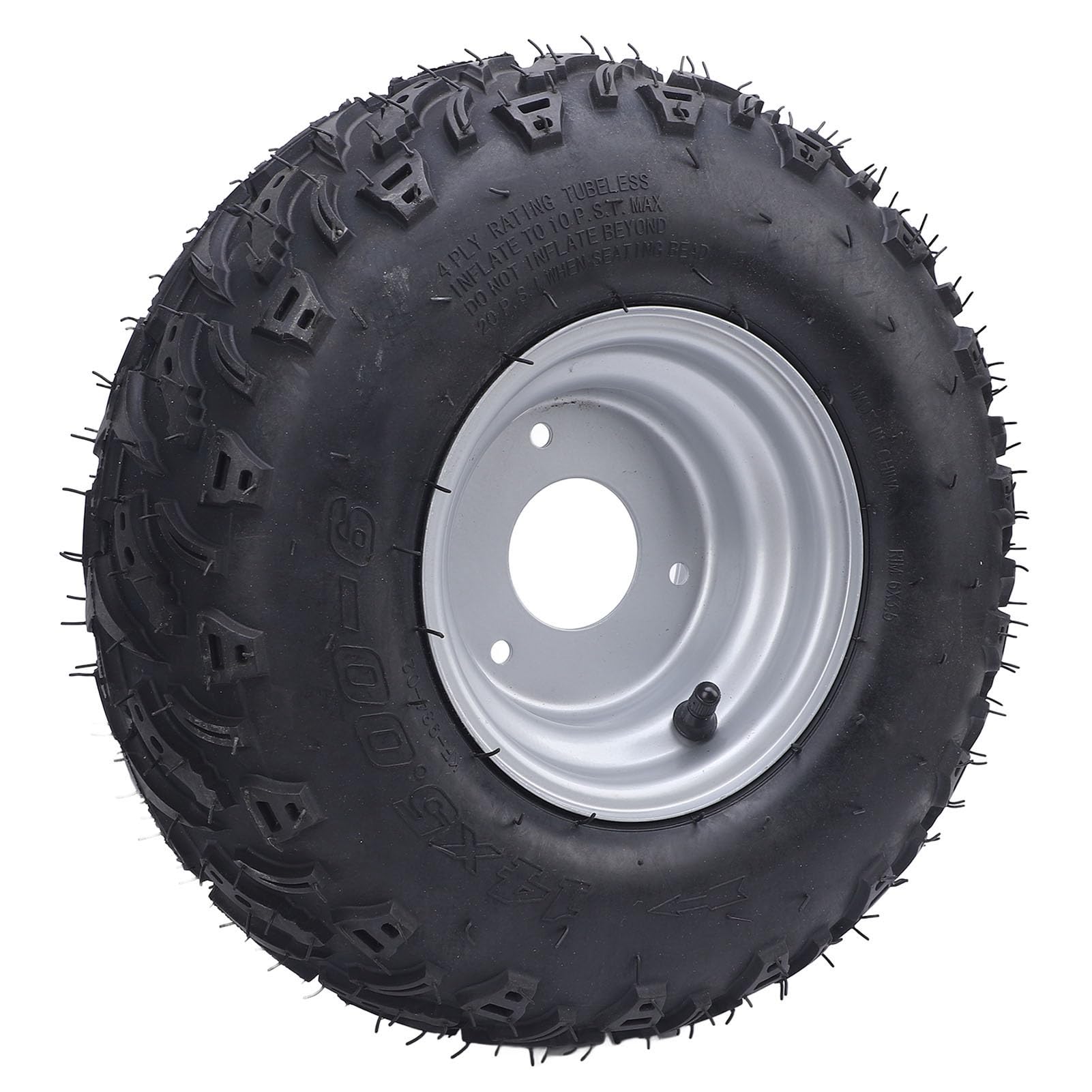 14x5.006 Tubeless -Reifen mit Hub, Verbesserter Off -Straßenhandhabung, Ideal für den ATV UTV Quad Golfwagen, Passt 6 -Zoll