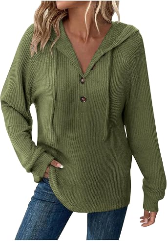 Dademeo Womens Sweaters Fashion Hoodies Long Sleeve Tops Casual Sweatshirts Fall Outfits Pullover Winter Clothes 2025