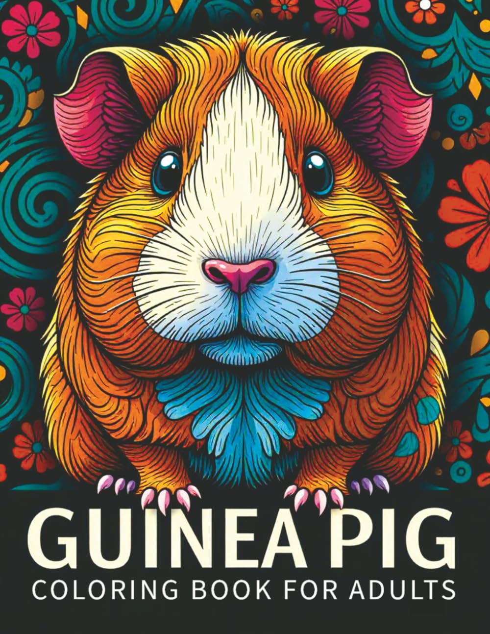 Guinea Pig Coloring Book for Adults: Relaxing Intricate Designs for Stress Relief and Mindful Coloring