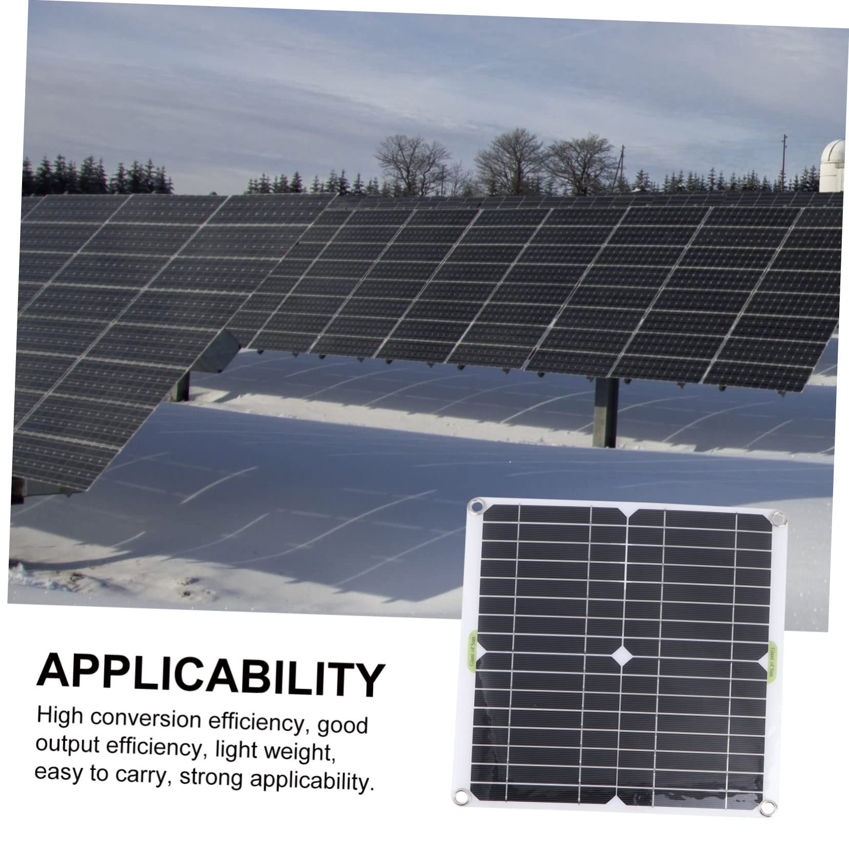 Happyyami Kits De Paneles Solares Panel De Solar Para Exteriores Panel Solar Monocristalino Fuente De Alimentacion De Emergencia
