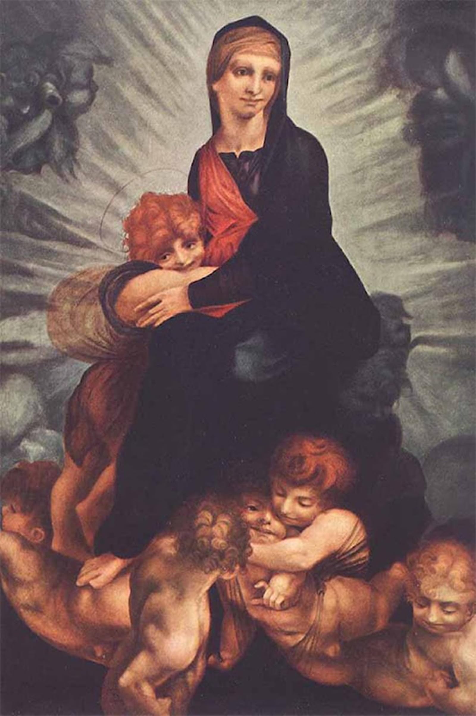 Póster de lienzo Dama col Bambino para decorar salones elegantes y dormitorios modernos 60x90 5